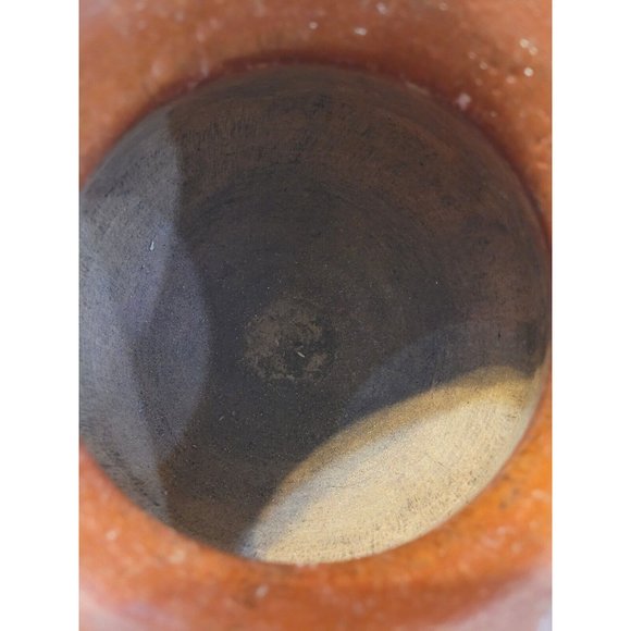 Marked Elephant Painted Wood Vase 11.5 Inch Multiple Elephants Red Yellow - Picture 11 of 16